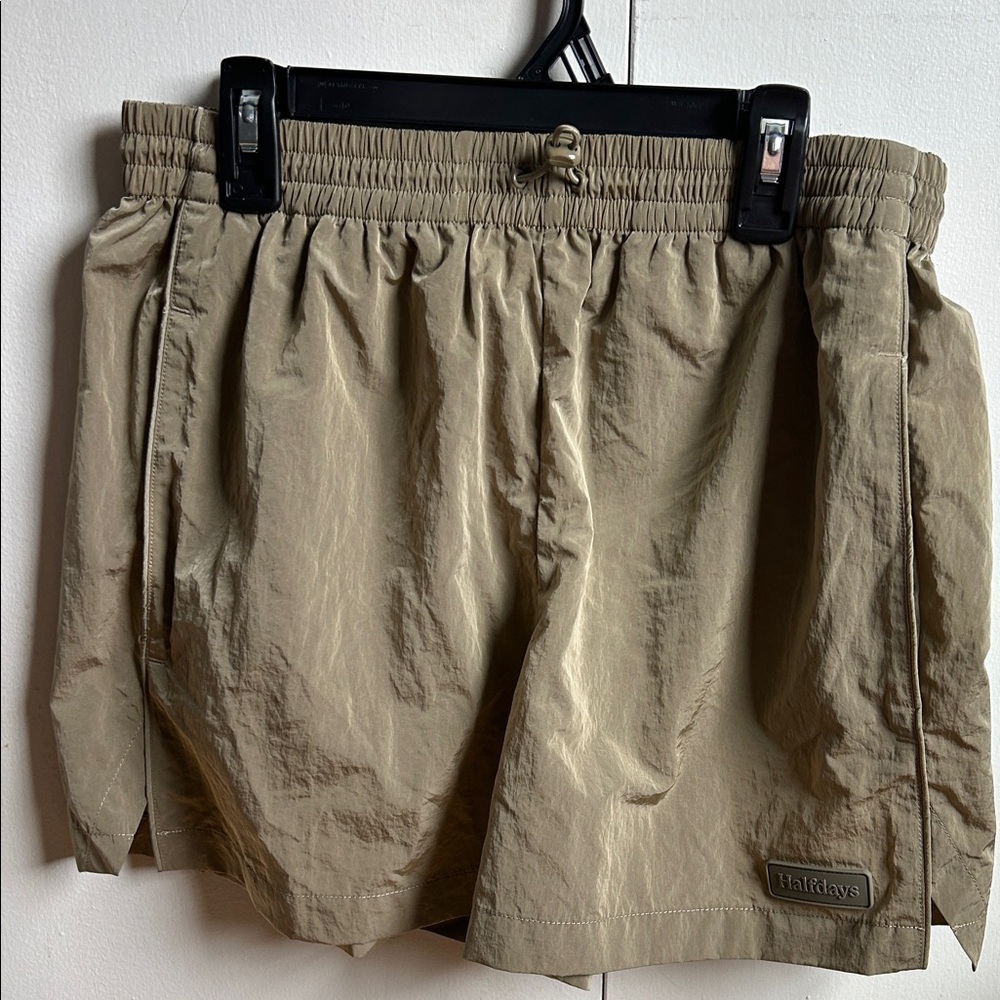 Halfdays womens Performance Shorts in Beige